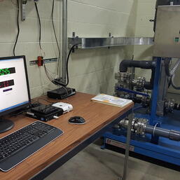 NFC 350 GPM water flow test stand with data acquisition